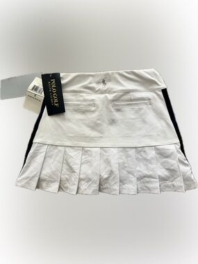 Polo Golf Ralph Lauren Girls' White Pleated Skort